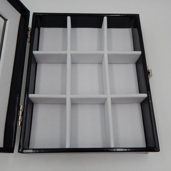 Nora Fleming Mini Charms M4 Display Storage Case Box Black Vinyl Black Bird Logo - Picture 7 of 8